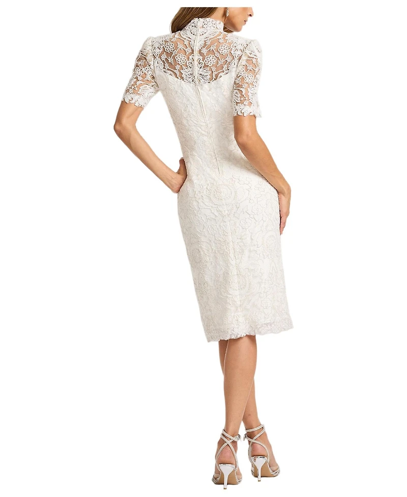Tadashi Shoji Women's Marise Sequin Embroidered Illusion Dress