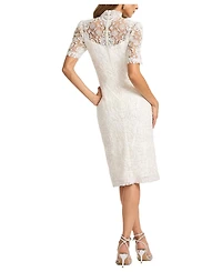 Tadashi Shoji Women's Marise Sequin Embroidered Illusion Dress