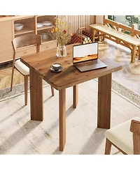 Tribesigns Solid Wood Square Dining Table, 31.5-Inch Farmhouse Small Kitchen Table