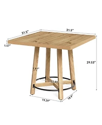 Tribesigns 31.5 Inch Modern Dining Table, Square Kitchen Table for Small Space, Perfect for 2-4 People