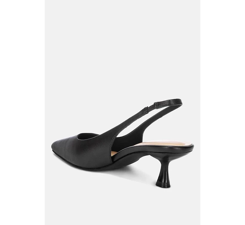 London Rag Women's Shala Kitten Heel Slingbacks