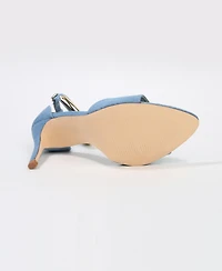 Berness Women's Hunter Stiletto Sandals with Gold-Tone Metal Accent