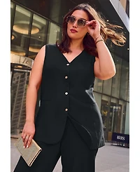 Avenue Women's Button Front Vest