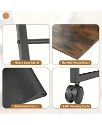 Yigii Vinyl Record Storage Stand 4-Tier Display Shelf Rack Wood Metal Frame