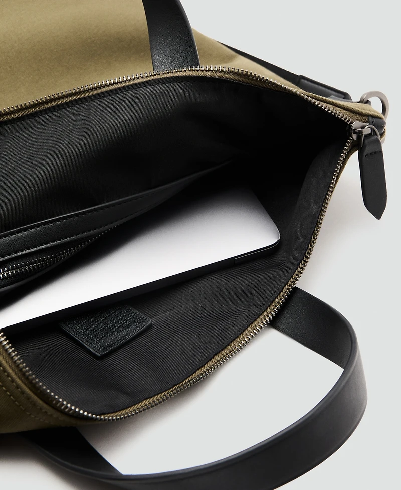 Mango Men's Cotton Adjustable Strap Tote Bag