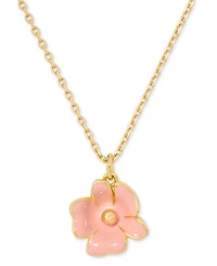 kate spade new york Golden Bloom Cubic Zirconia Flower Pendant Necklace
