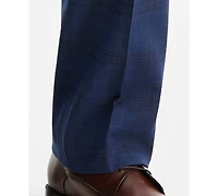 Tayion Collection Men's Classic-Fit Blue & Red Plaid Suit Separate Pants