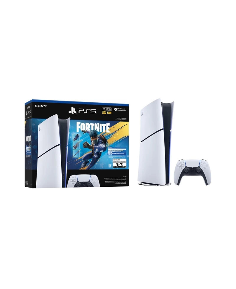 PlayStation 5 Digital Edition 825GB Fortnite Bundle Console with DualSense Controller & The Last of Us