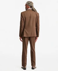 Tayion Collection Mens Classic Fit Medium Brown Suit Separates