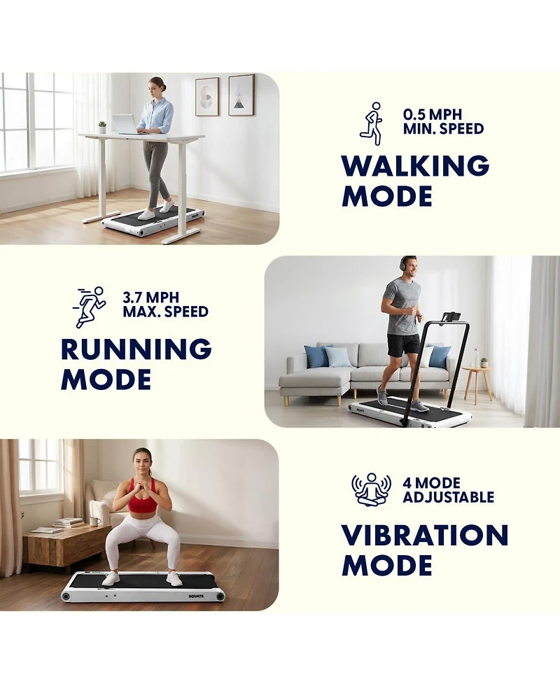 Squatz 2-in-1 Walking Pad with Vibration Plates