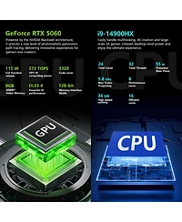 Thunderobot Radiant Traditional Laptop Intel Core i9 16GB Ram Nvidia GeForce Rtx 5060 1TB Ssd Storage Windows 11 Home 300Hz