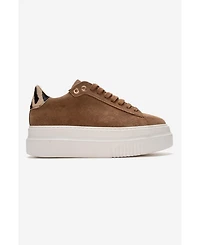 Forever & Always Women's Shoes Nera Leather Casual Sneaker