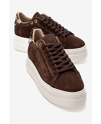 Forever & Always Women's Shoes Nera Leather Casual Sneaker