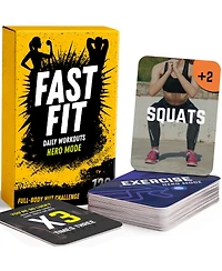 Quokka Fast Fit Mode Workout Cards — 120 Tear Resistant Hiit Fitness Deck