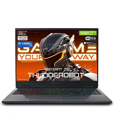 Thunderobot Radiant R Traditional Laptop Intel Core i9 32GB Ram Nvidia GeForce Rtx 5080 2TB Ssd Storage Windows 11 Home 300Hz