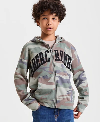 abercrombie kids Boys 8-20 Logo Full-Zip Hoodie