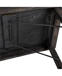 Storied Home 66" Wood Long Folding Table