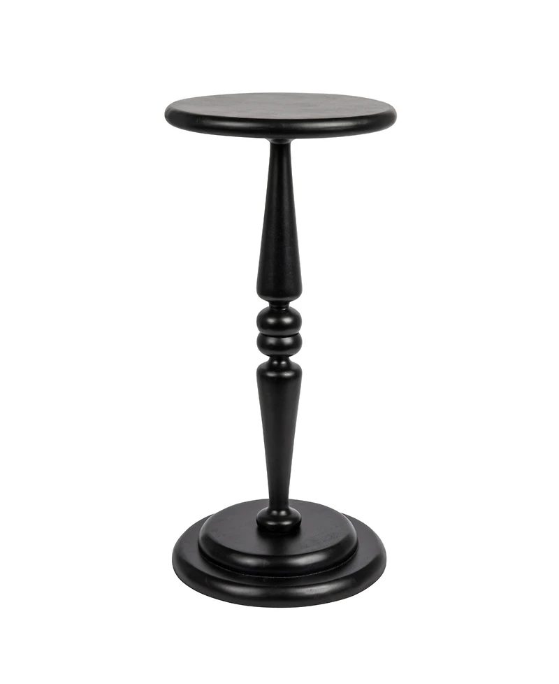 Storied Home Bishop Pedestal 12" Wood Cocktail Side Table