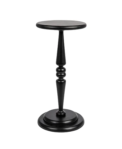 Storied Home Bishop Pedestal 12" Wood Cocktail Side Table
