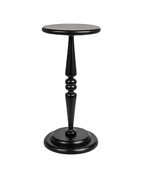 Storied Home Bishop Pedestal 12" Wood Cocktail Side Table