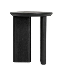 Storied Home 18" Wood Round End Table
