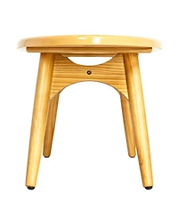 Storied Home 47" Wood Sea Waves Surfboard Oval Coffee Table