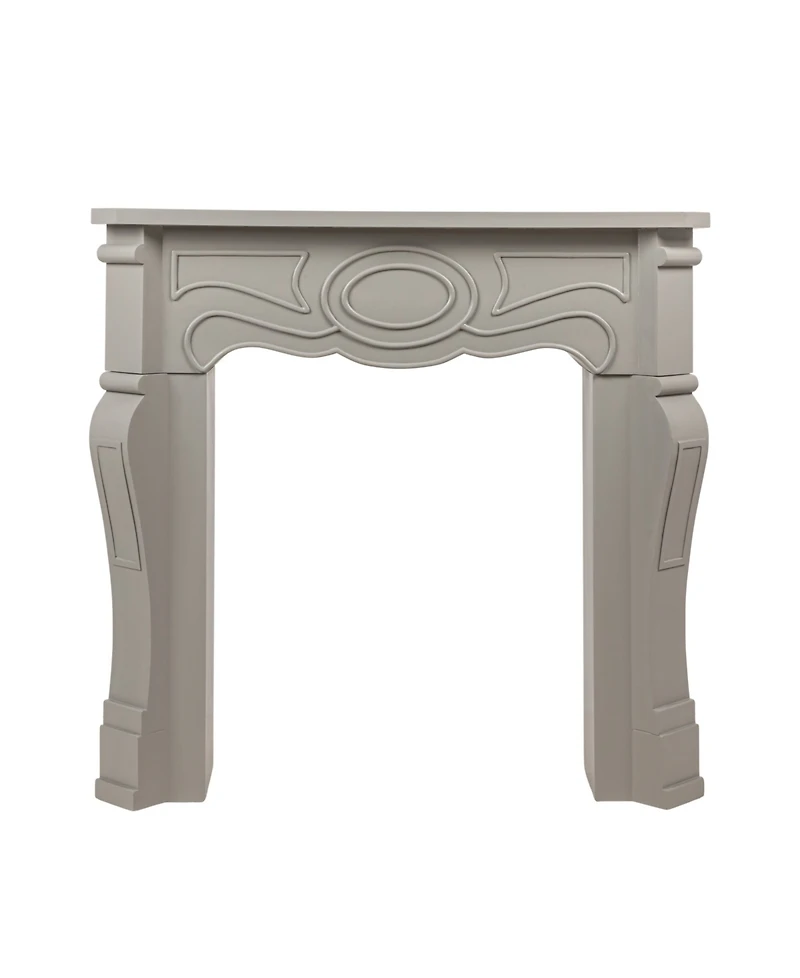 Storied Home 37" Wood Small Victorian Decorative Fireplace Mantel