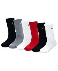 Jordan Big Kids' Everyday Essentials Crew Socks, 6-Pack