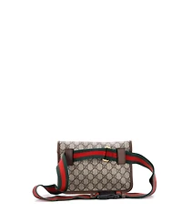 Pre-Owned Gucci Neo Vintage Flap Belt Bag Gg Coated Canvas
