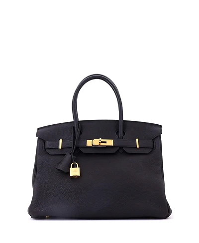 Pre-Owned HERMES Birkin 30 Handbag Black Togo with Gold Hardware