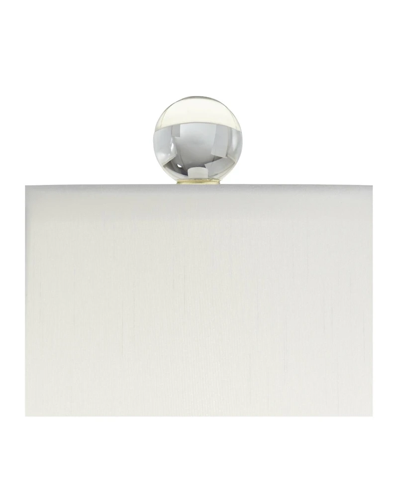 Vienna Full Spectrum European Style Table Lamp with Table Top Dimmer 28.75" Tall Brass Clear Crystal Fabric Empire Living Room Bedroom