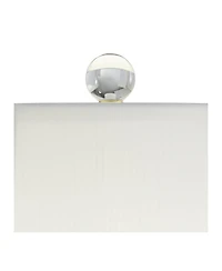 Vienna Full Spectrum European Style Table Lamp with Table Top Dimmer 28.75" Tall Brass Clear Crystal Fabric Empire Living Room Bedroom