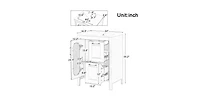 Busdays 24" Bathroom Vanity with Sink, Cabinet with Two Drawers and Door, Adjustable Shelf, Solid Wood and Mdf