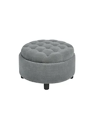 Rainsken 25" Round Storage Ottoman
