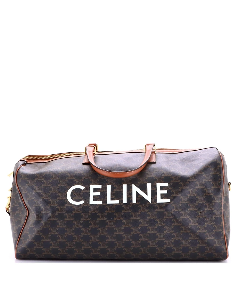 Pre-Owned Celine Large Voyage Duffle Bag Triomphe Coated Canvas