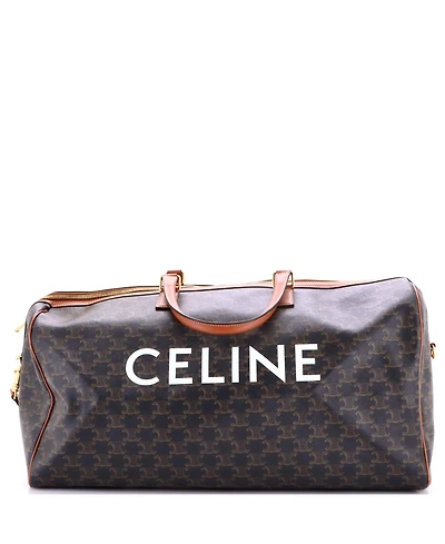 Pre-Owned Celine Large Voyage Duffle Bag Triomphe Coated Canvas