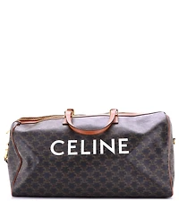 Pre-Owned Celine Large Voyage Duffle Bag Triomphe Coated Canvas