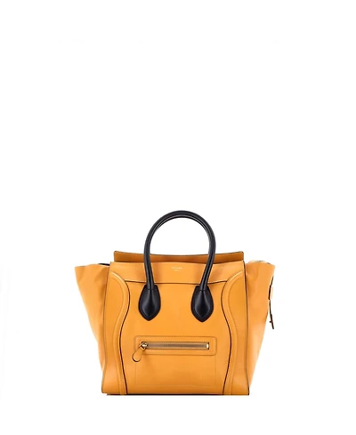 Pre-Owned Celine Mini Bicolor Luggage Bag Leather