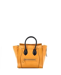 Pre-Owned Celine Mini Bicolor Luggage Bag Leather