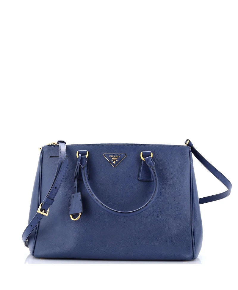 Pre-Owned Prada Medium Double Zip Lux Tote Saffiano Leather
