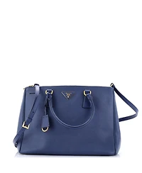 Pre-Owned Prada Medium Double Zip Lux Tote Saffiano Leather