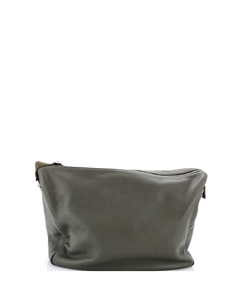 Pre-Owned Prada Large Zip Shoulder Bag Vitello Daino