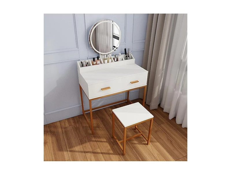 Flynama Elegant Modern Wooden Nightstand with Storage Space Natural Finish Bedside Table for Bedroom Living Room