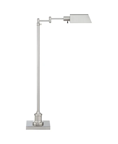Regency Hill Jenson Traditional 54" Tall Pharmacy Floor Lamp with Smart Socket Brushed Nickel Adjustable Swing Arm for Living Room Reading