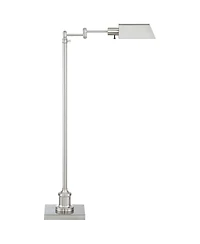 Regency Hill Jenson Traditional 54" Tall Pharmacy Floor Lamp with Smart Socket Brushed Nickel Adjustable Swing Arm for Living Room Reading