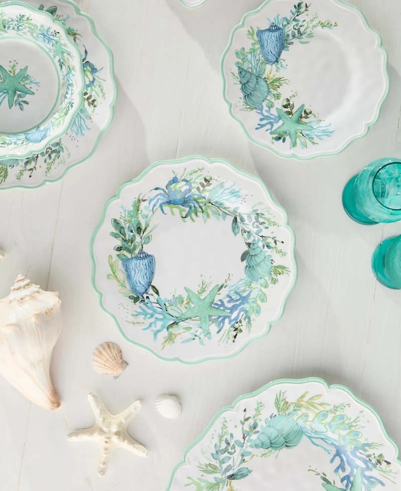 Certified International Sea Glass Dinner Plate, Set of 4