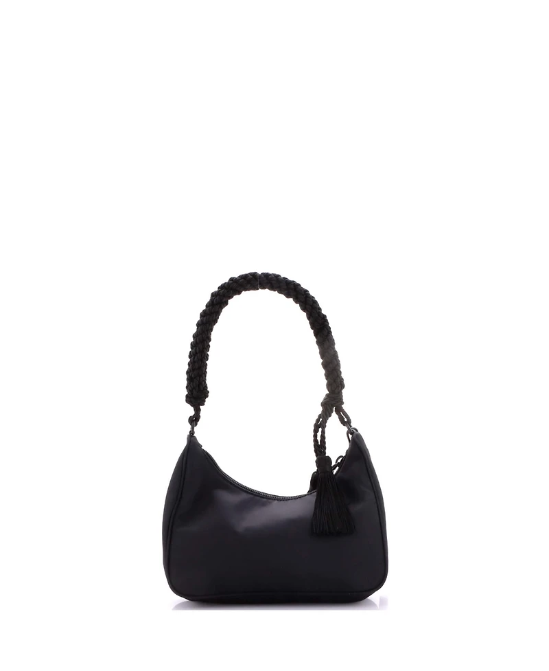 Pre-Owned Prada Small Re-Edition Shoulder Bag Embellished Tessuto