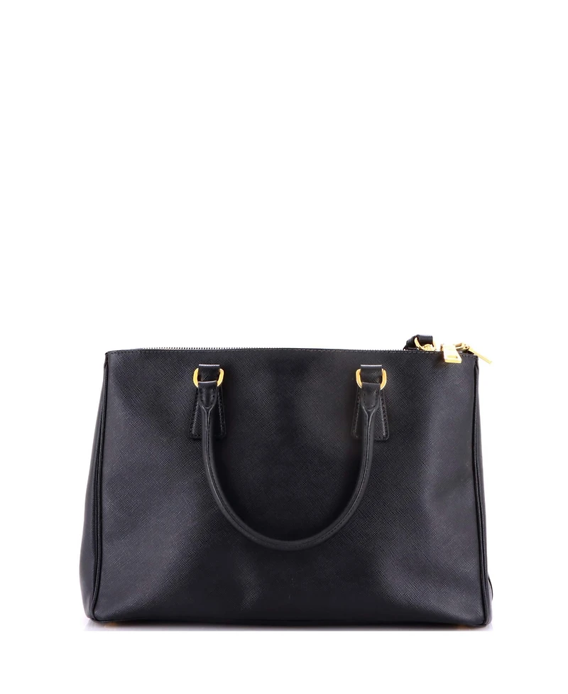 Pre-Owned Prada Medium Double Zip Lux Tote Saffiano Leather