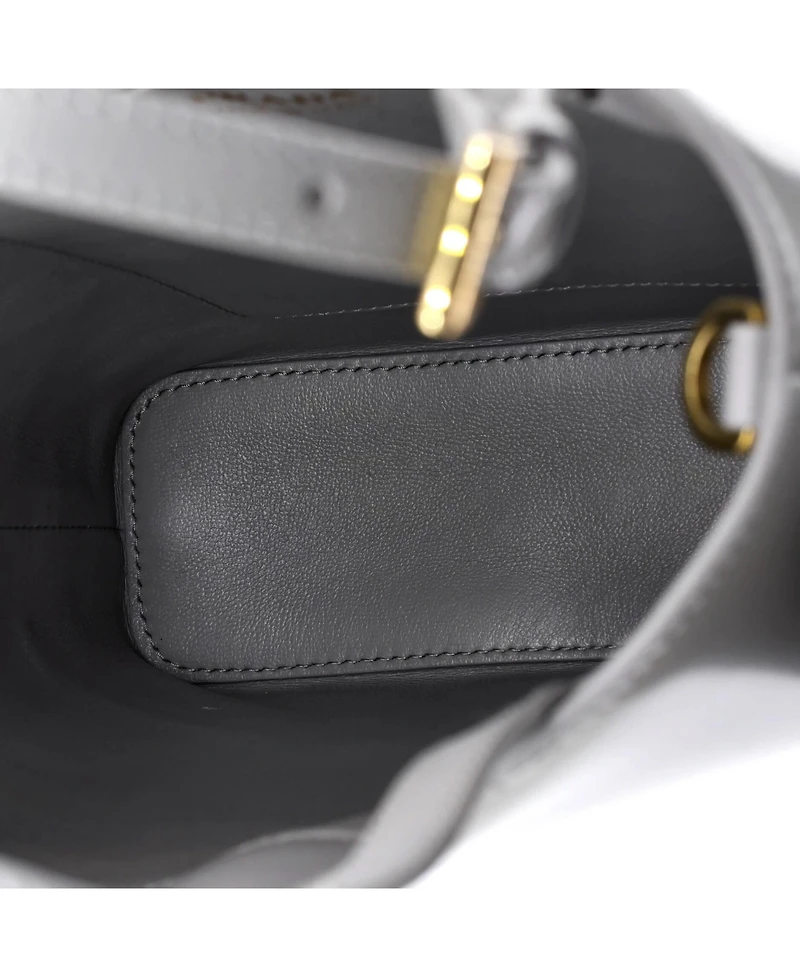 Pre-Owned Prada Logo Convertible Tote Brushed Leather