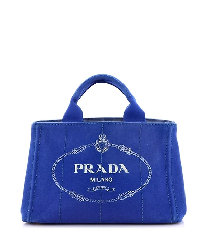 Pre-Owned Prada Mini Canapa Tote Denim
